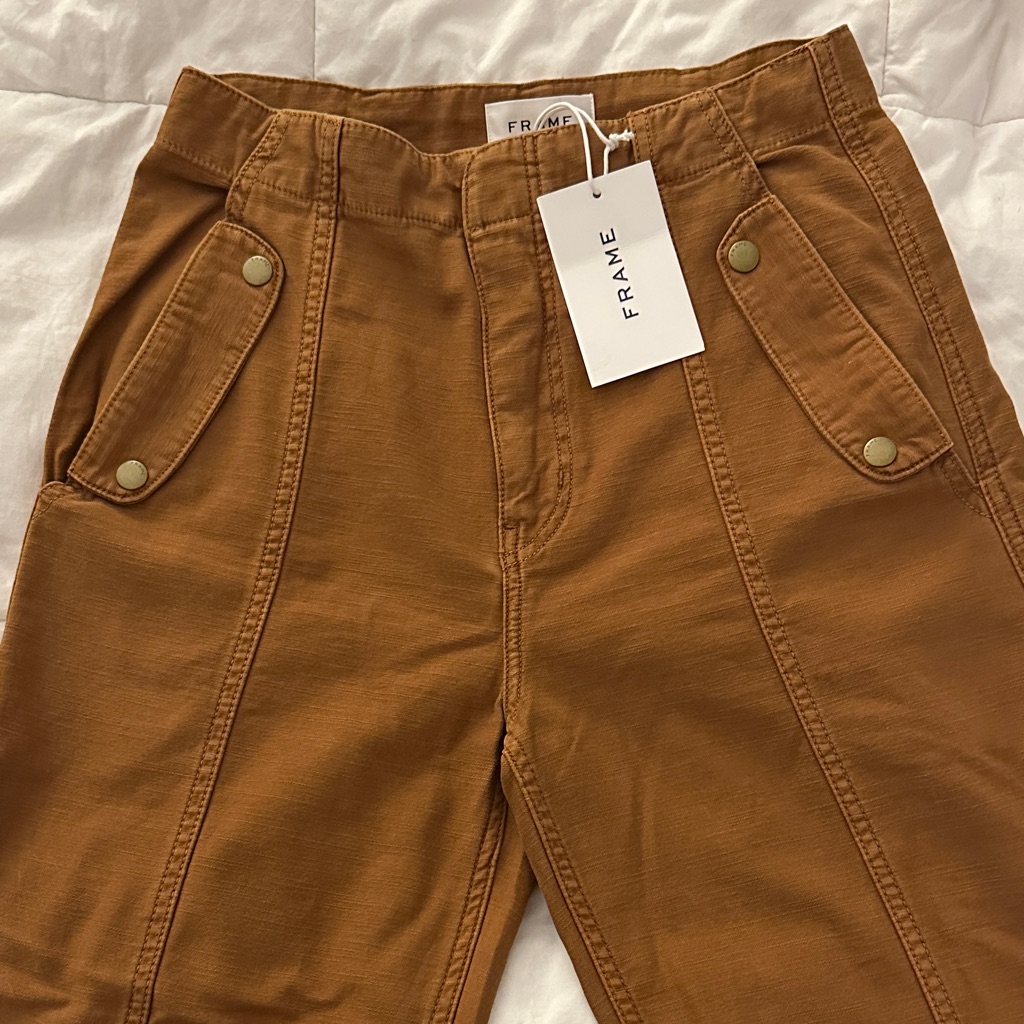 Frame Brown Barrel Pants